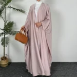 ⁦Open Front Abaya Muslim Out Kaftan Loose Long Sleeve Maxi Length Dress ,Women Jilbabs Cardigan Coat And Sleeveless Inner Dress⁩ - الصورة ⁦3⁩