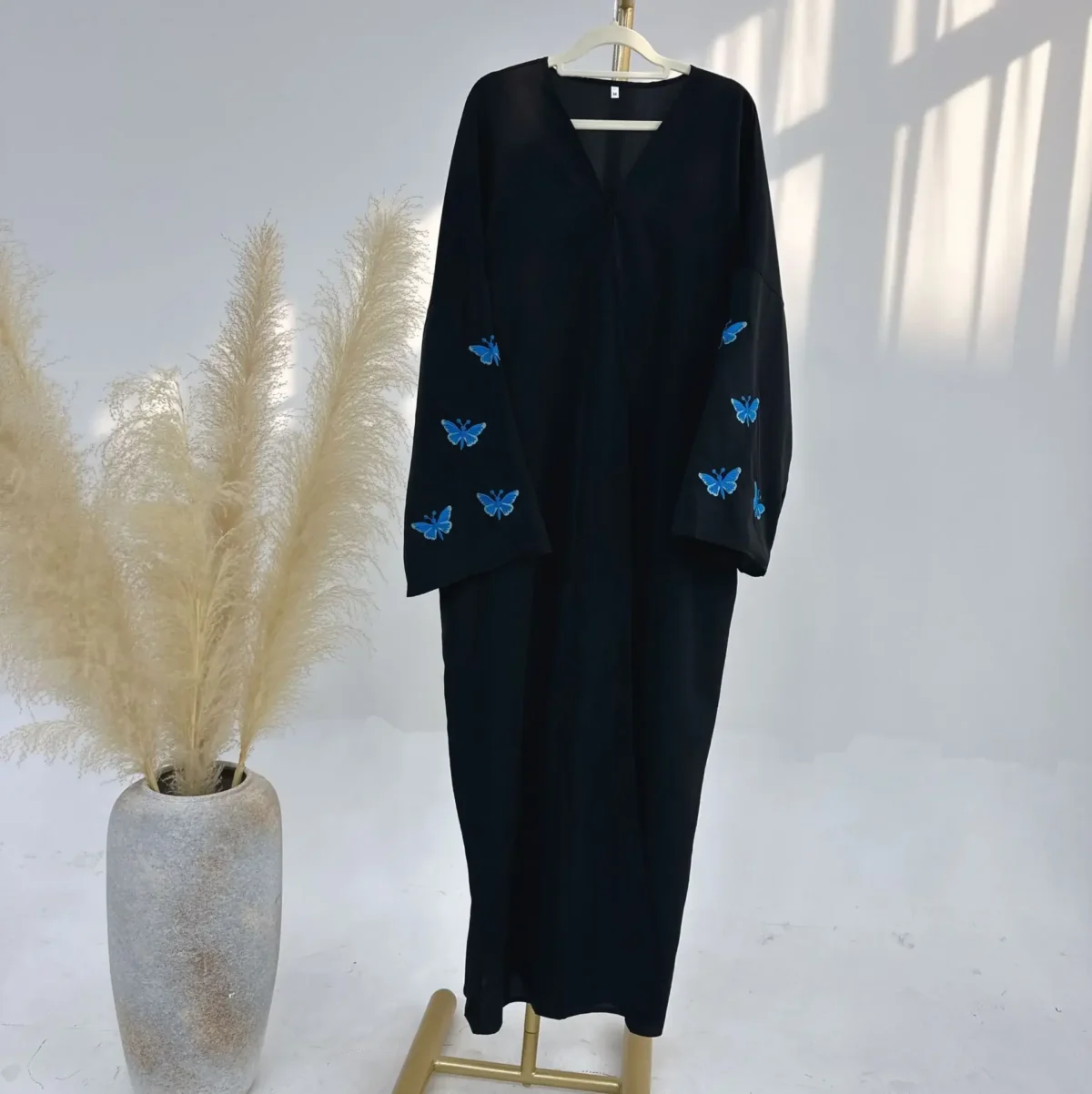 ⁦Open Abaya Women Muslim Dress 2026 Eid Mubarak Ramadan Jilbab Kebaya Embroidery Abayas Islam Clothing Kaftan Robe Hijab Dresses⁩ - الصورة ⁦5⁩