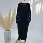⁦Open Abaya Women Muslim Dress 2026 Eid Mubarak Ramadan Jilbab Kebaya Embroidery Abayas Islam Clothing Kaftan Robe Hijab Dresses⁩ - الصورة ⁦5⁩