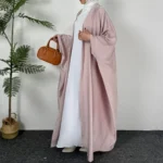 ⁦Open Front Abaya Muslim Out Kaftan Loose Long Sleeve Maxi Length Dress ,Women Jilbabs Cardigan Coat And Sleeveless Inner Dress⁩ - الصورة ⁦4⁩