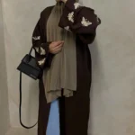 ⁦Open Abaya Women Muslim Dress 2026 Eid Mubarak Ramadan Jilbab Kebaya Embroidery Abayas Islam Clothing Kaftan Robe Hijab Dresses⁩ - الصورة ⁦3⁩