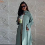 2026 New Islamic Clothing Elegant Front Open Abaya and Chiffon Hijab 2 Piece Abaya Set for Muslim Women Ramadan Abaya Eid