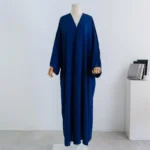 Muslim Out Open Front Abaya Cardigan Smocking Sleeve One-piece Prayer Women Jilbab Islamic Clothing Dubai Saudi Robe Turkish - Image 2