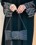 ⁦Wholesale Modest Abaya Dress Muslim Women Luxury Floral Embroidery Sleeves Dress Long Eid Turkey Dubai Abaya Style Cardigan⁩ - الصورة ⁦2⁩