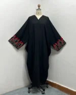 ⁦EID Modest Islamic Clothing Embroidery Fashion Floral Abaya Girl Kimono Muslim Women Open Dubai Abaya⁩ - الصورة ⁦6⁩