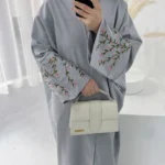 2026 Eid Mubarak Ramadan Open Abaya Women Muslim Dress Jilbab Kebaya Kaftan Robe Flower Embroidery Dresses Dubai Hijab Abayas
