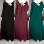 ⁦Fashion Long Sleeve Muslim Maxi Dresses for Women Saudi Arabia Dubai Abaya Party Casual Sequin Sundress Casual Morocco Kaftan⁩ - الصورة ⁦3⁩