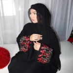 ⁦EID Modest Islamic Clothing Embroidery Fashion Floral Abaya Girl Kimono Muslim Women Open Dubai Abaya⁩ - الصورة ⁦4⁩