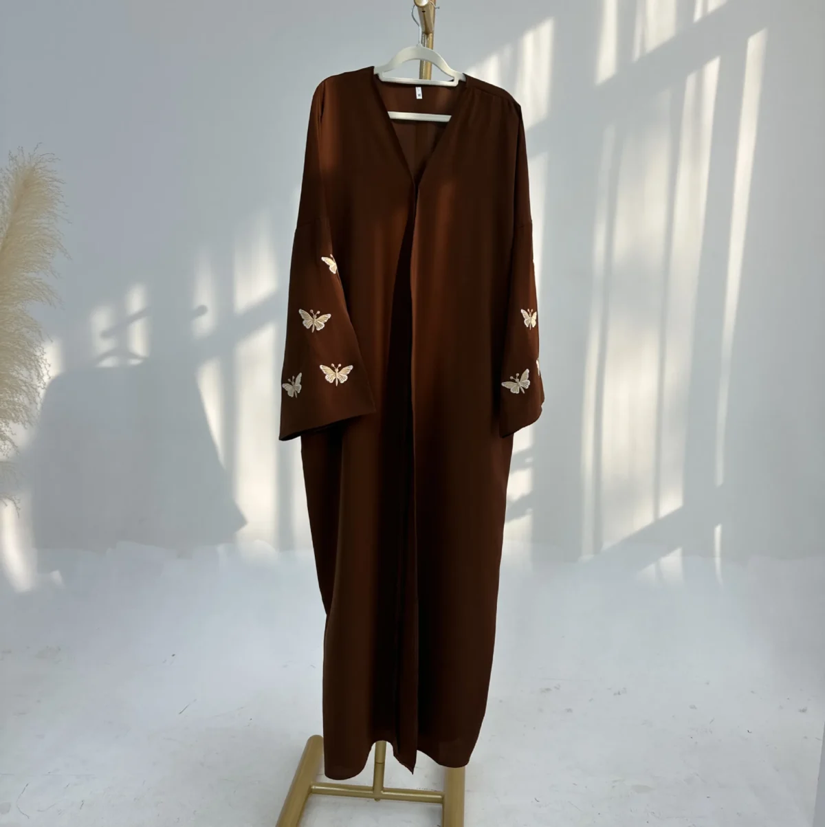 ⁦Open Abaya Women Muslim Dress 2026 Eid Mubarak Ramadan Jilbab Kebaya Embroidery Abayas Islam Clothing Kaftan Robe Hijab Dresses⁩ - الصورة ⁦6⁩